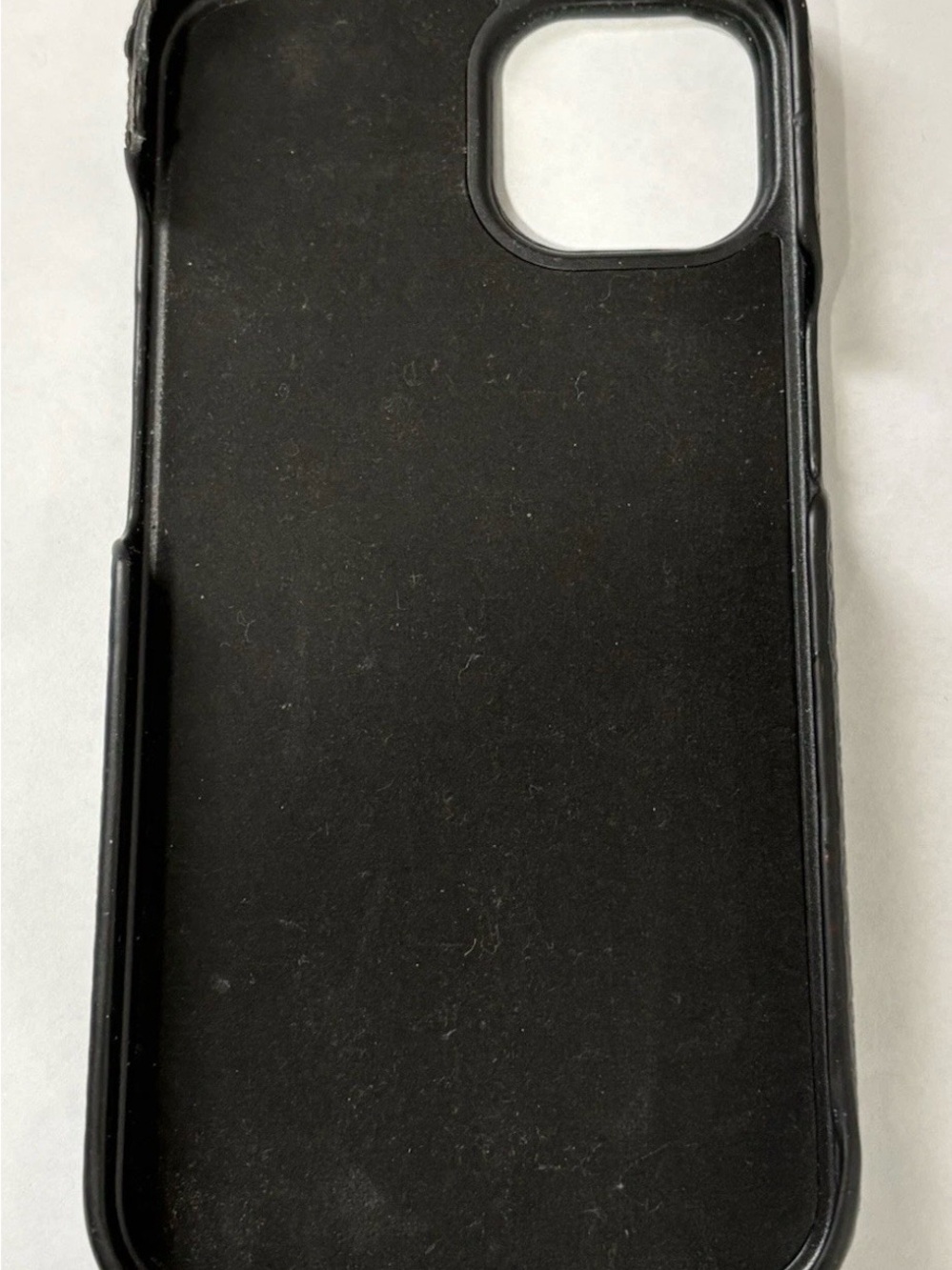 Prada Black Pebbled Leather Phone Card Case with Triangular Logo - Picture 5 of 12